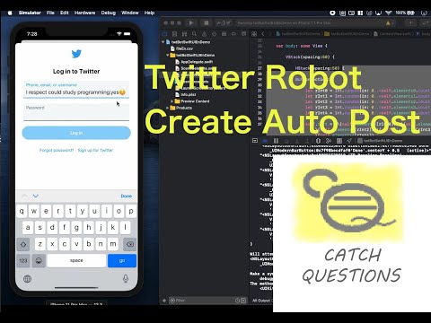 What&rsquo;s like automatic tweet post created by auto twitter bot? | SwiftUI - Catch Questions Academy
