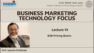Lecture 14 : B2B Pricing Basics