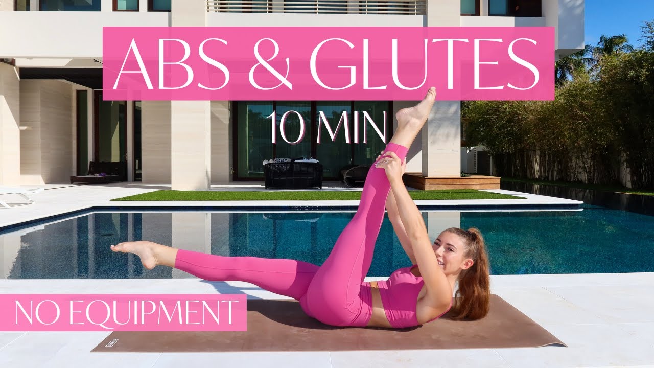 10 MIN ABS & GLUTES - Quick Burner / No Equipment - YouTube