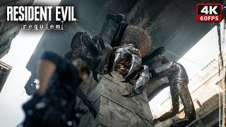 Leon Faces the Titan Spinner - Giant Spider Boss Fight | RE9 Requiem (4K 60FPS)