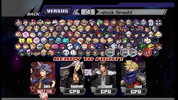Project M Remix Sora vs Sephiroth, vs Cloud vs Squall/Leon