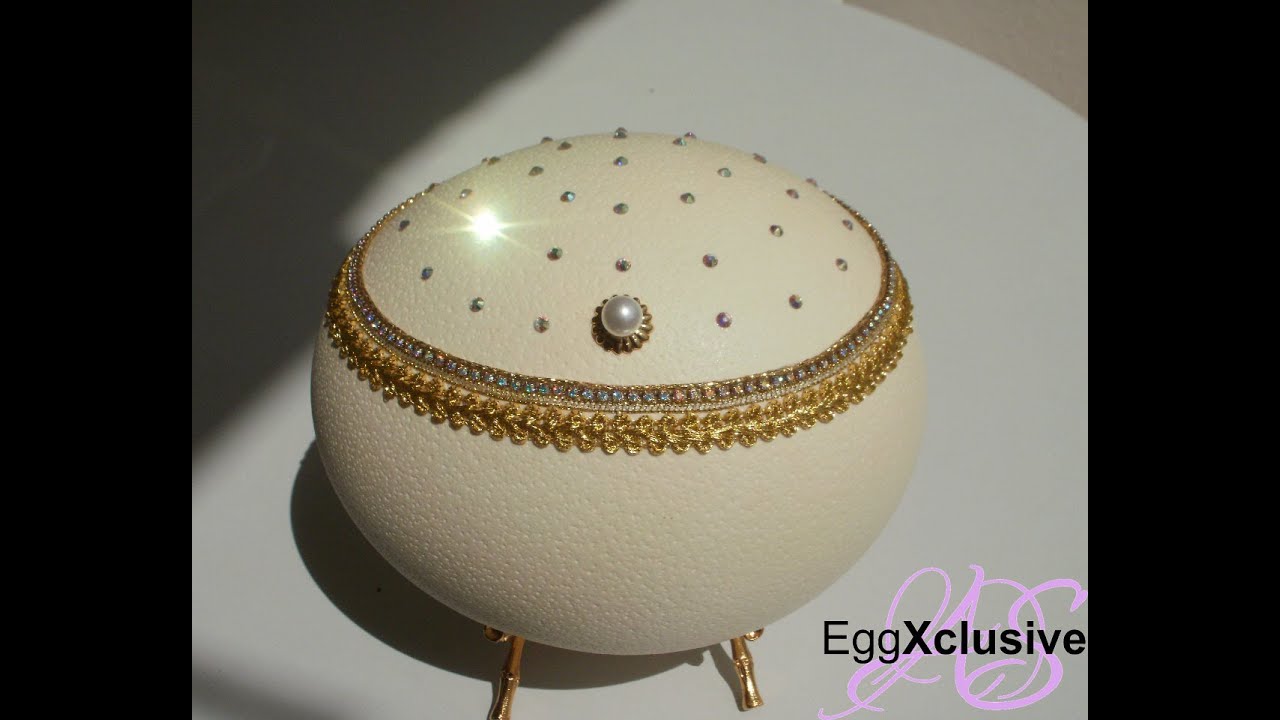 Beautiful Decorated Ostrich Eggs Handmade 2