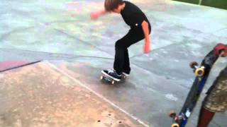 Backside flip on a pyramide