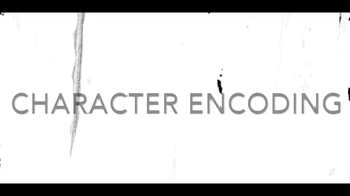 What is a character encoding, and why is it matters?