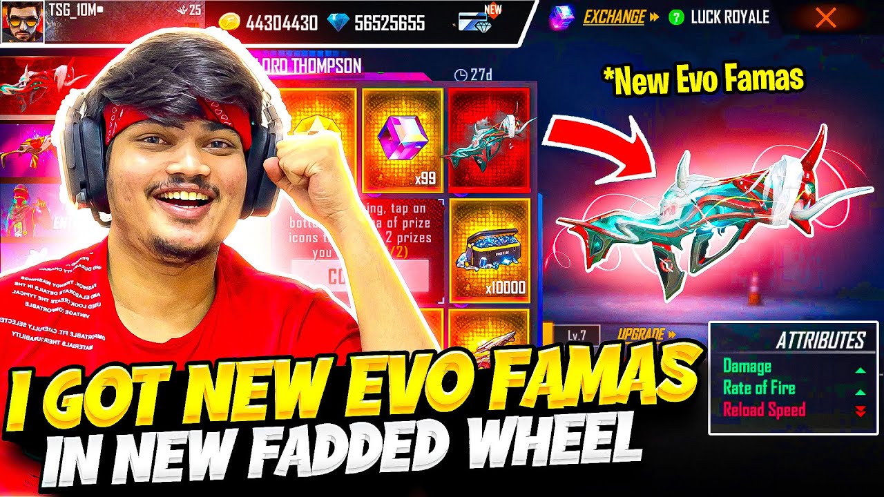 events.garena  New 2022  I Got New Evo Famas Gun Skin 😍 In Pro ID Upgraded To Level 7😱||20,000 Diamonds💎 -Garena Free Fire