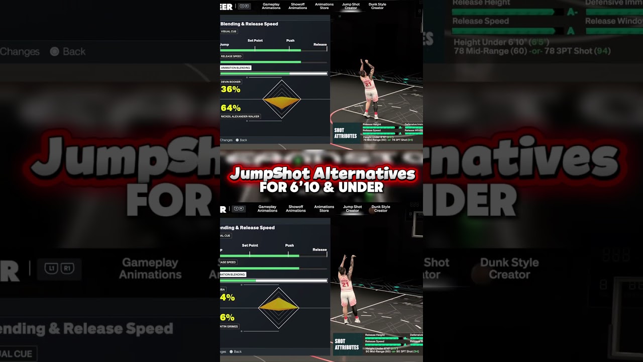 For a more height verstile base, or a lower 3PT rating 😈🙂‍↕️ #NBA2K27  #Jumpshot #2kcommunity