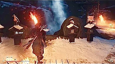 Ghost of Yotei PS5 4K HDR - The Path of the Kusarigama Task 1 The Snow Drift Springs Shrine Puzzle 2