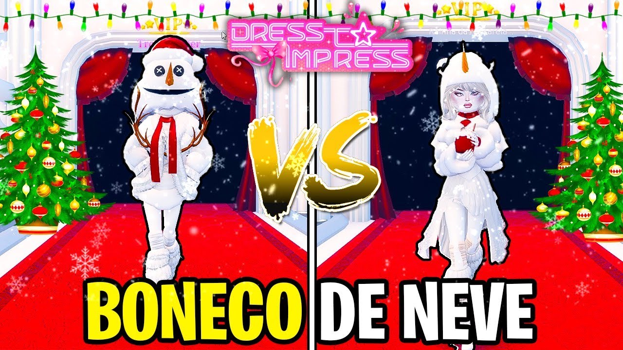 🎅🏻 QUEM Faz OS MELHORES LOOKS com TEMA de NATAL? Dress to Impress