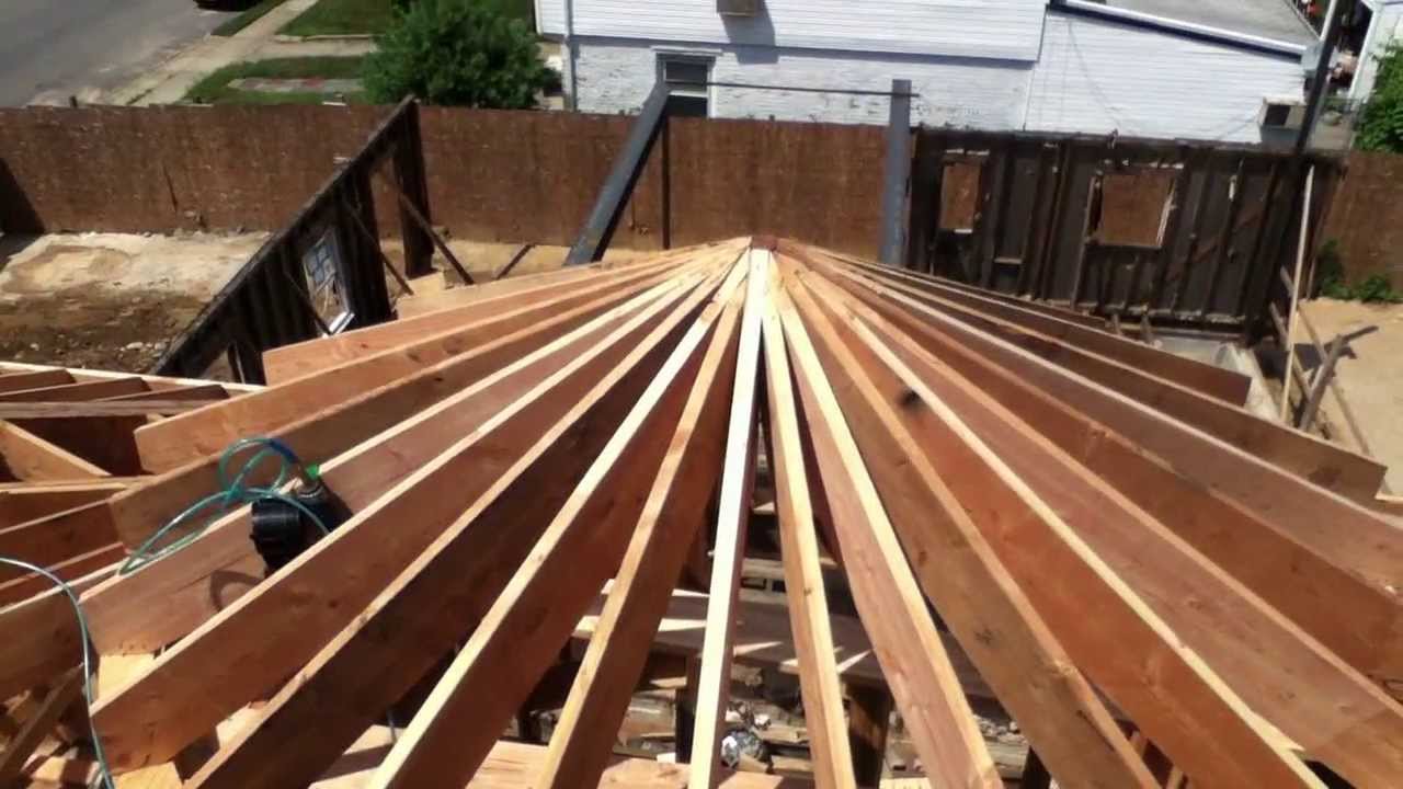 making a circular roof , queens ny - youtube