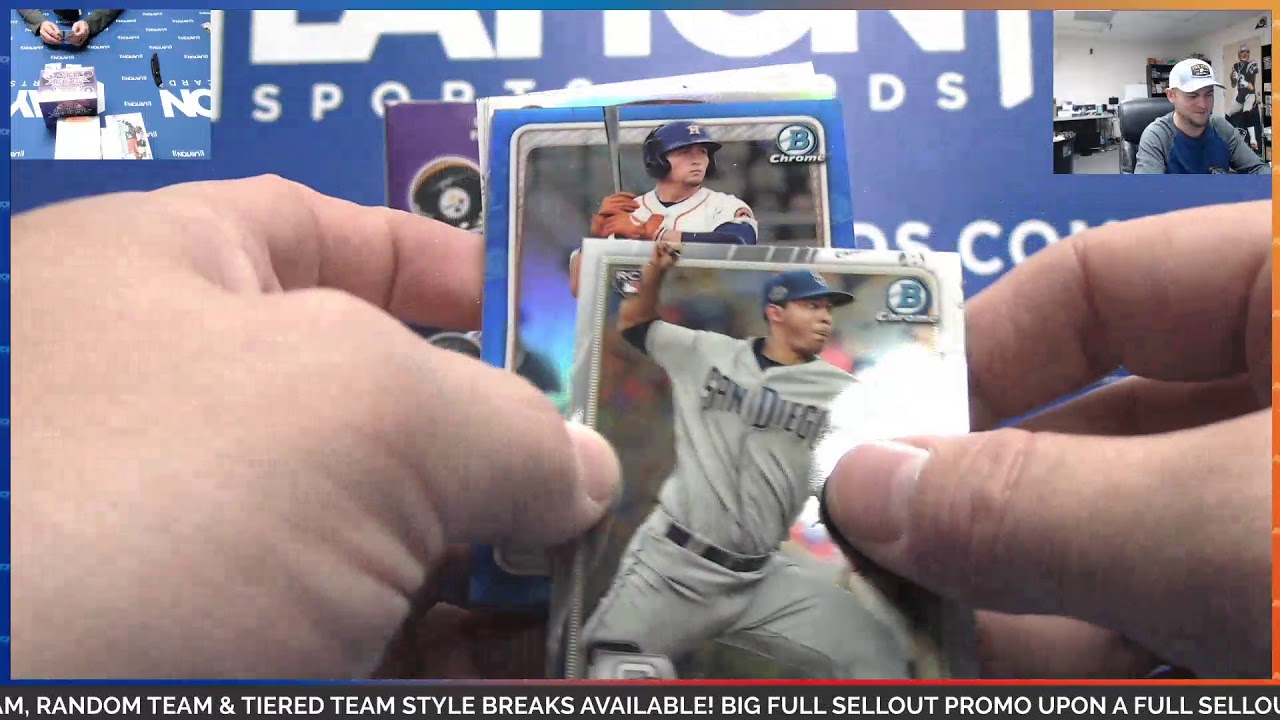 2 Box 2020 Bowman Chrome MLB & Leaf Mini FB Helmet Break for Bryce S