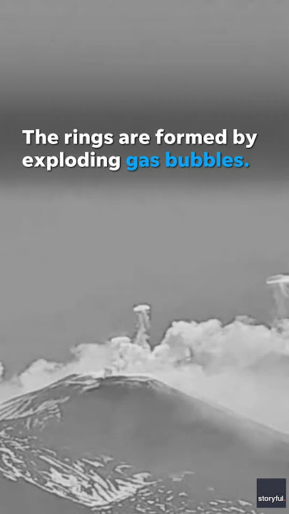 Italy's Mount Etna releases smoke rings from crater into sky #Shorts