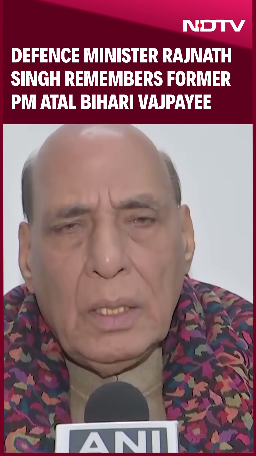 “True Son Of Mother India”: Defence Minister Rajnath Singh Remembers Atal Bihari Vajpayee