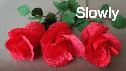 ABC TV | How To Make Rose Paper Flower From Crepe Paper (Slowly)- Easy Craft Tutorial