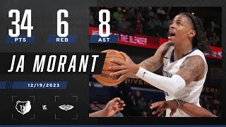 JA MORANT LEADS GRIZZ WITH 34 POINTS TO UPSET PELICANS IN RETURN ? | NBA on ESPN