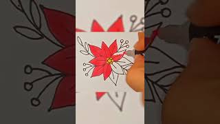 Como Dibujar Una FLOR de NOCHEBUENA FÁCIL #dibujosparaniños #dibujosfaciles #drawing #art #dibujos