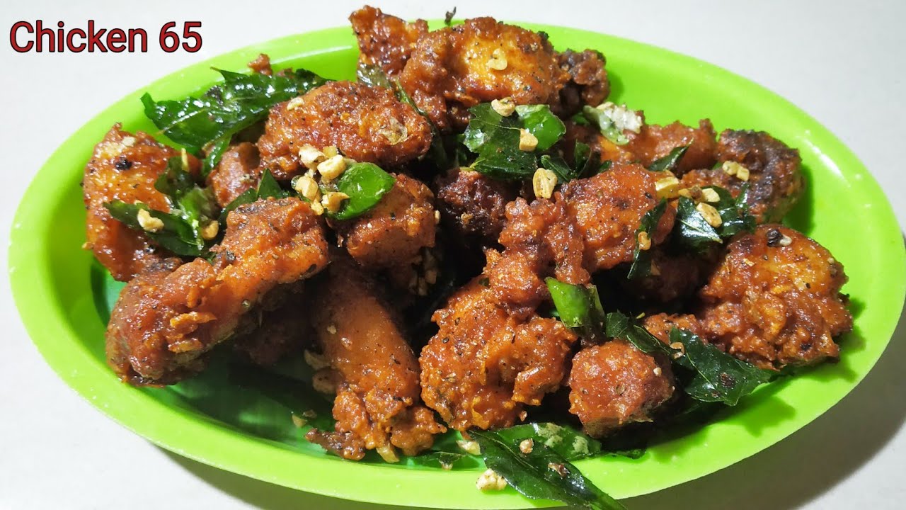 Chicken Sixty-Five (Crispy Baked Chicken with Garlic Butter Sauce)