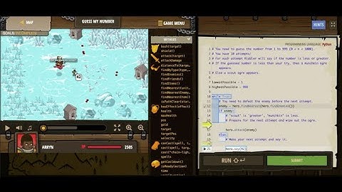 CodeCombat Guess My Number Tutorial