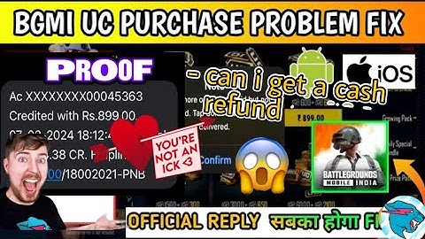 Bgmi Uc problem solve | One Or More OrderAre Paid But Not Delivered Solution | Bgmi Uc purchase eror