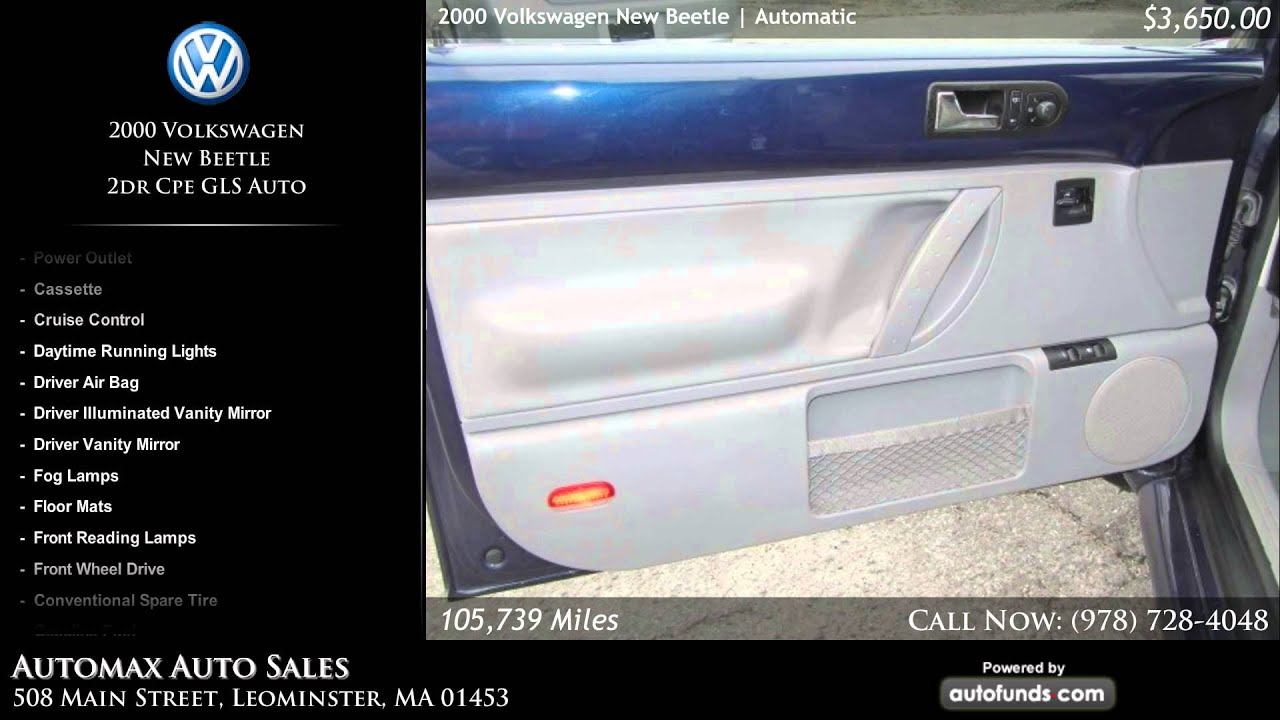 Used 2000 Volkswagen New Beetle Maximus Auto Sales, Leominster, MA