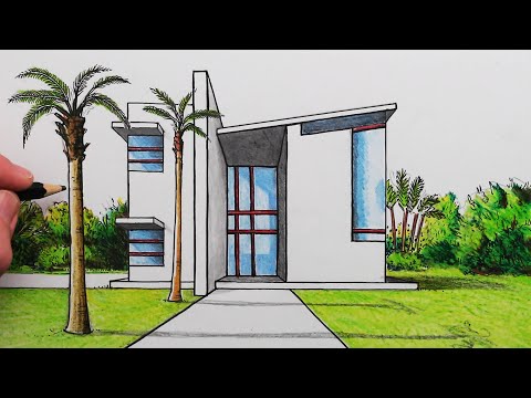Details more than 167 modern house drawing super hot