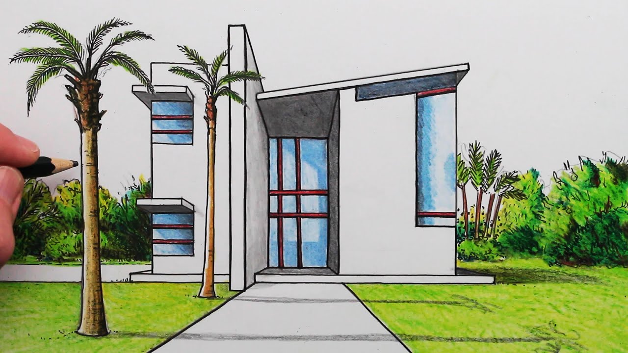 Modern House Interior Design Drawing - Reverasite