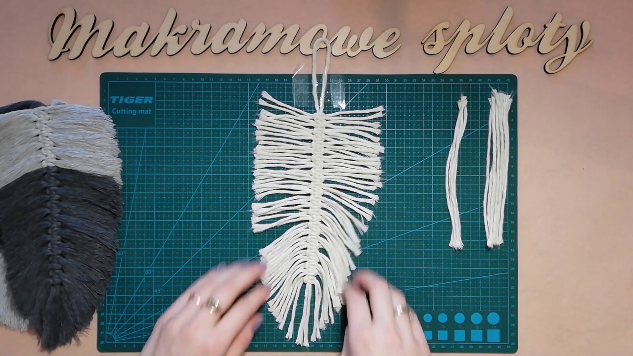 Makramowe sploty - Pióro