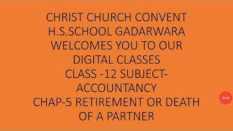 Class 12 Accounts Chapter 5 Part 2 Retirement by Amit Toshniwal