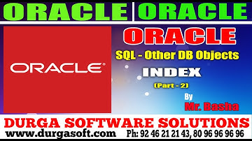 Oracle Tutorial || Oracle|Sql Other DB Objets Index Part-2 by basha