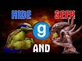 Garry's mod | Hide and Seek #4 [Монтаж] Смешные моменты - ЧЕРЕПАШКИ VS ЧУЖИЕ