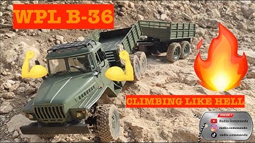 WPL B36 URAL УРАЛ 4320 Climbing like a hell RC Military Truck #radiocommando
