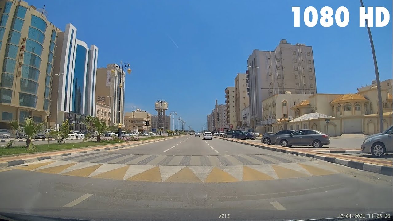 قيادة في شوارع الجبيل البلد Driving in jubail HD