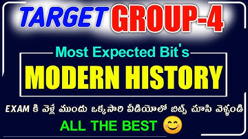 MODERN HISTORY EXPECTED BITS | TARGET GROUP-4 MAINS| MOST IMPORTANT BITS #GROUP_4 #JOSHSTUDYCLUB