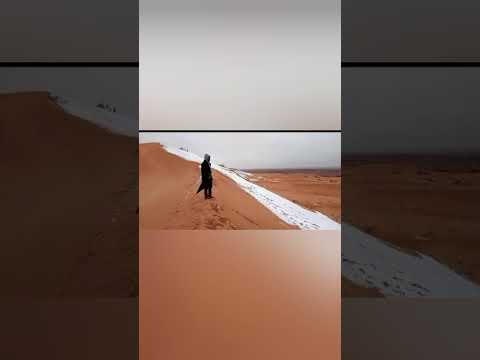 هطول الثلوج على رمال تحدث في صحراء ليبيا و الجزائر فقط