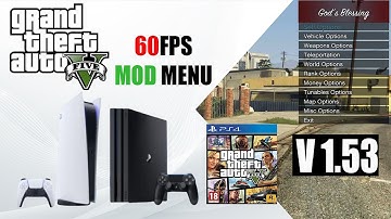 GTA V  v1.53 Patch @60fps with Mod Menu for PS4 & PS5 Jailbreak