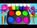 How To Make Frozen Paint with Rainbow Colors Tube and Magic Sparkle Balls for Kids