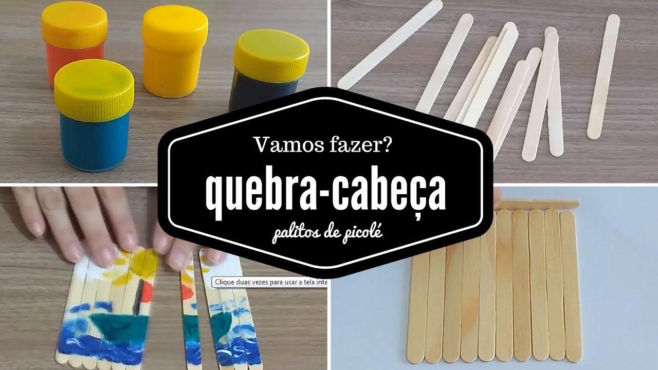 Quebra-cabeça com palitos: motricidade e matemática - Educa Criança