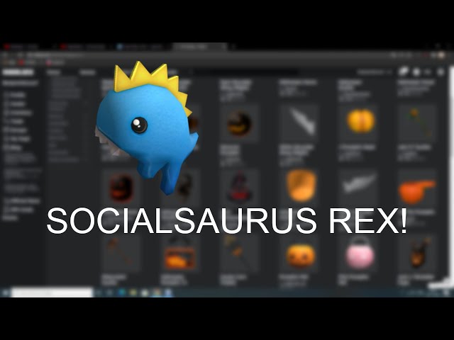 PROMO CODE] HOW TO GET THE SOCIALSAURUS FLEX IN ROBLOX *FREE ITEM* BLUE  DINO HAT 