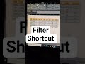 Filter with shortcut in excel|#excel #filter #shorts #exceltips #viral