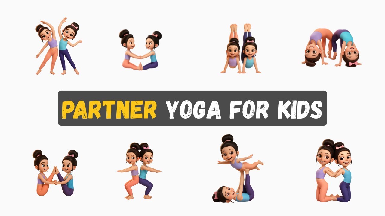 13 Partner Yoga Poses for Kids 🤸 | Teamwork, Balance & Fun Bonding with Lila 🤝 | Yoga en Pareja 🧘