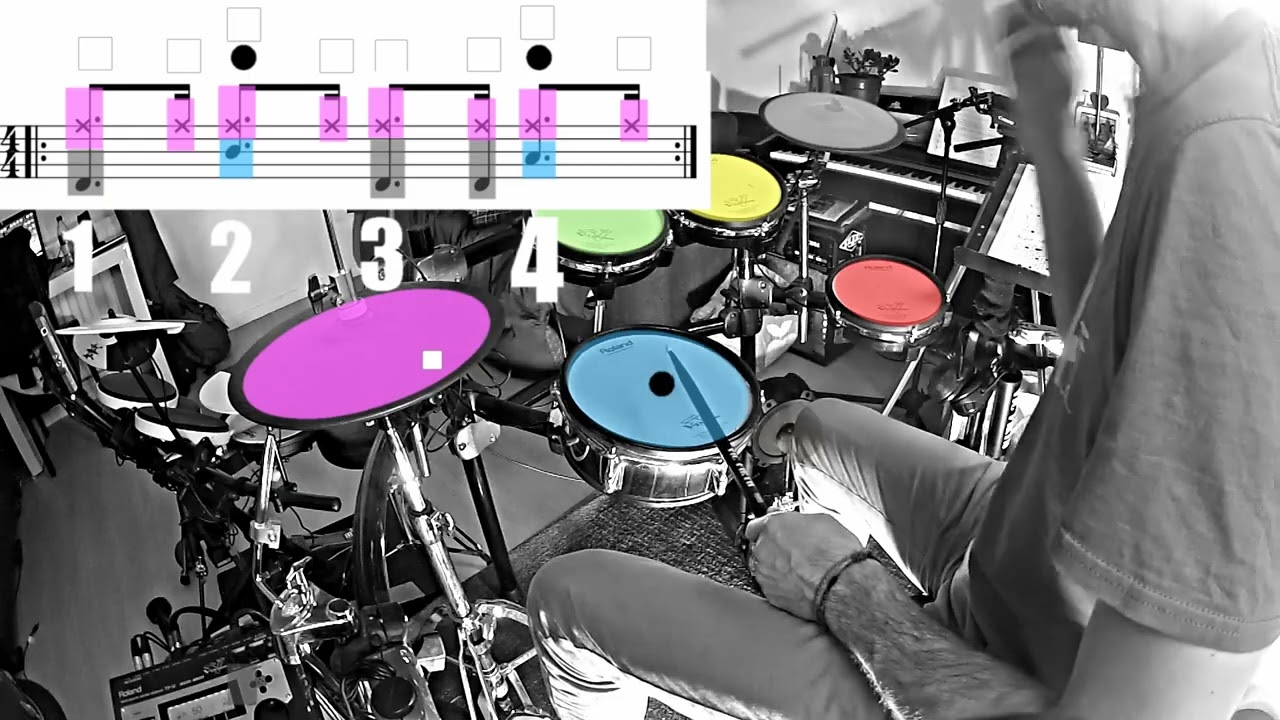 Le blues shuffle apprendre la batterie en couleur drumming color cours de batterie Julien bonamy