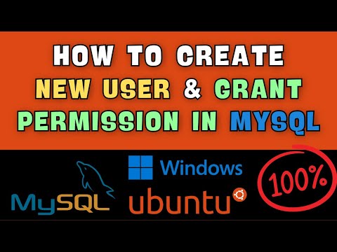 MySQL: How to Create a New User and Grant Permission – Windows/Ubuntu