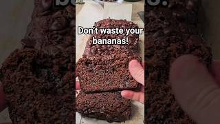 The fudgiest Double Chocolate Banana Bread 🍫🍌#shorts #youtubeshorts #easybaking #bananabread