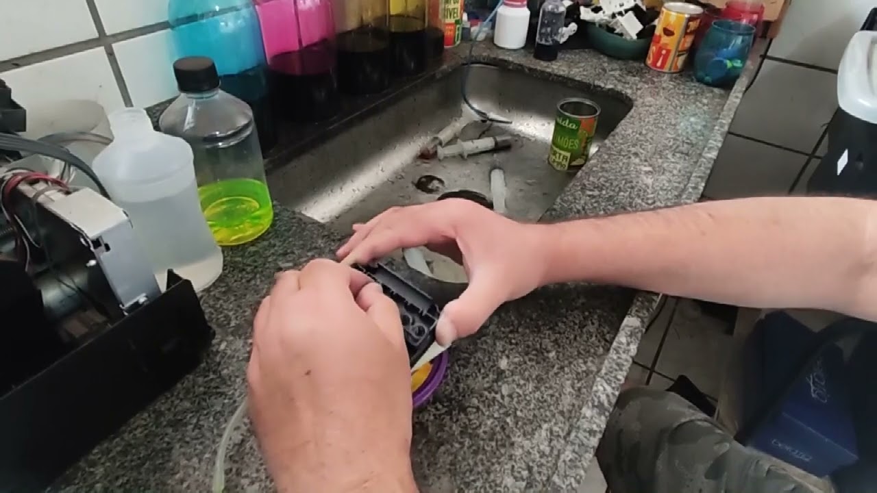 LIMPANDO E TESTANDO CABEÇA EPSON !