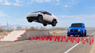 Cars vs Spikes Challenge #17 in BeamNG Drive! screenshot 3