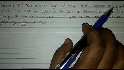 Example 4.9) Two poles of height 