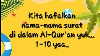 Bernasyid "Nama-nama surat di dalam Al-Qur'an 1-10"