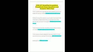 CON 237 Simplified Acquisition Procedures Exam Questions and Answers 100 Pass1939