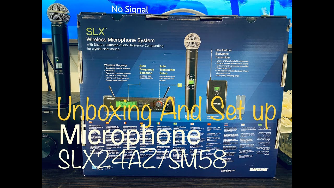 how-to-set-up-shure-microphone-model-slx24az-sm58-l4-crystal-clear