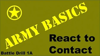 Squad React to Contact: Battle Drill 1A [Army Basics]