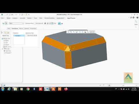 Edge Chamfer ll Corner Chamfer in Creo parametric ll Cad Cam Expert
